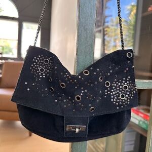 Free People Black Embellished Shoulder Bag